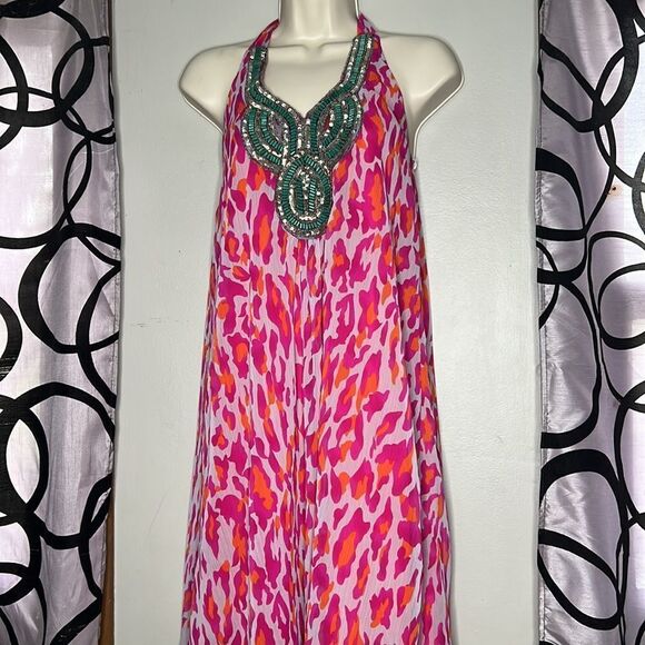 Boston Proper Pink Printed Halter Dress XXS - Picture 8 of 13